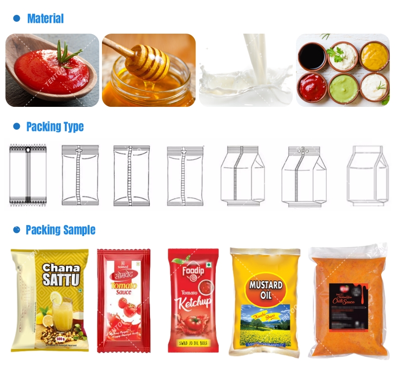 ketchup sachet packing machine